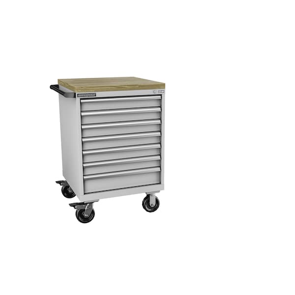 Champion Tool Storage Tool Cabinet, 7 Drawer, Light Gray, 28-1/4 in W x 28-1/2 in D x 43-1/4 in H, S15000701ILCMB8BBT-LG S15000701ILCMB8BBT-LG - main
